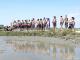 高雄市茄萣舢筏協會帶領學員進行二仁溪南岸白砂崙濕地生態觀察