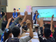 團隊進行華語文課程，參與學生踴躍舉手發言