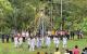 雲林縣山峰國小學生展演四季慶典活動儀式以春之舞慶賀萬物生長的季節