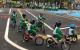 文山國小在交通公園實施不同年級的自行車課程