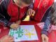 尼泊爾當地學生於文化活動中用座標遊戲來學習中文