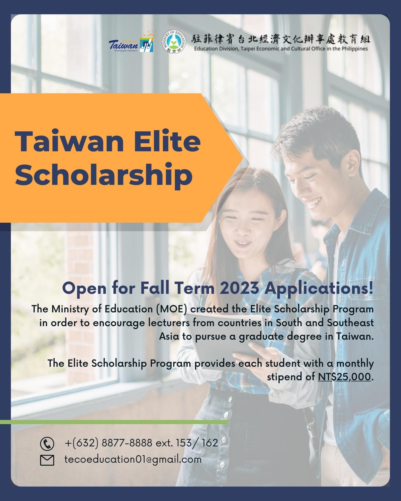 taiwan phd scholarship 2023