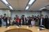2013年1月22日畢文化專員祖安接見香港珠海學院學生交流團一行22人。